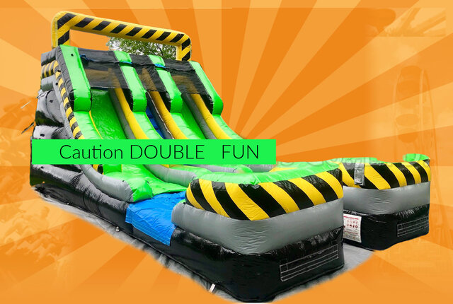 15ft Caution Double Slide