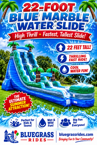 22ft Blue Marble Waterslide