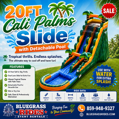 20ft Cali Palms Slide with Detachable Pool 