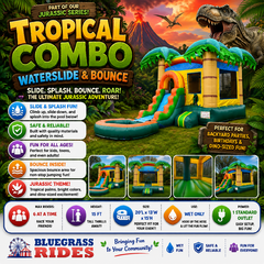 Tropical Combo Waterslide & Bounce