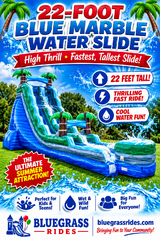 22ft Blue Marble Waterslide