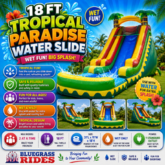 18 Ft Tropical Paradise Water Slide