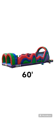 Obstacle (straight design) Wet/Dry 60' long 18' tall slide