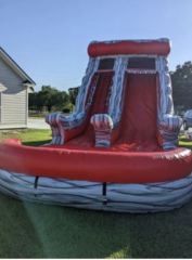 18' Tall Dry Slide Wave red and gray
