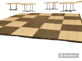Dance Floor White/Black or Brown checkered