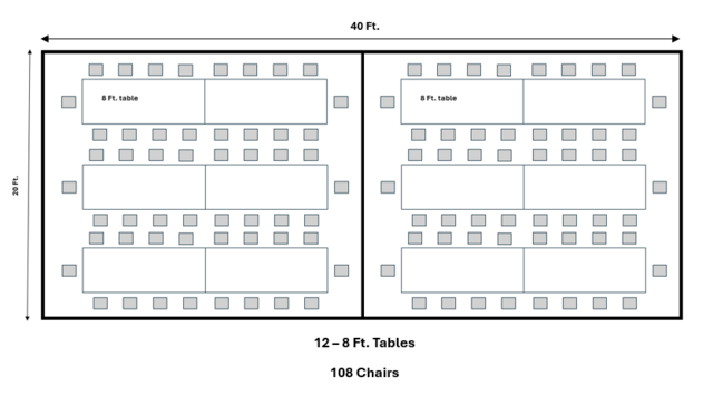 20 x 40 High Peak Package (Seats 108)