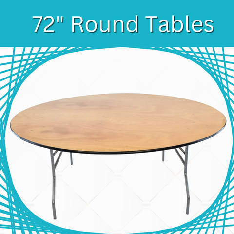 72 Inch Round Table (Seats 10)