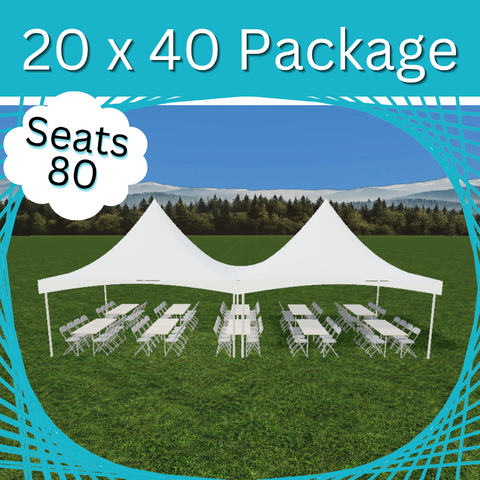 20 x 40 Tent Package Banquet