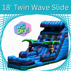 18 ft Dual Lane  Twin Wave Slide (Wet or Dry!) 