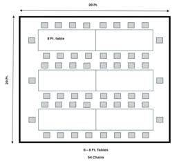20 x 20 High Peak Package (Seats 54)