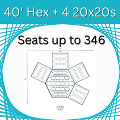 40' Hex - 4 High Peak Bundle (Seats 346)