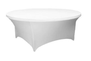 60 Inch Spandex Tablecloths WHITE