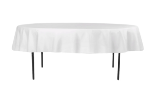 60 Inch Standard Tablecloths WHITE