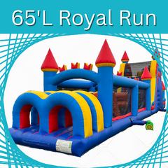 Mega Double Lane Obstacle Course (Dry Only, 65 ft long)