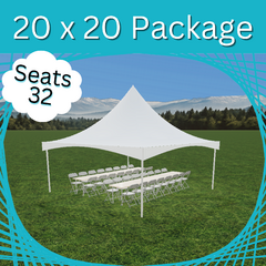 20 x 20 High Peak Banquet Package (Seats 36)