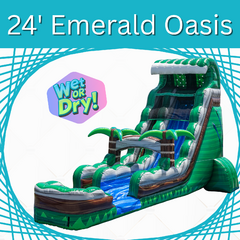 24 ft Single Lane Emerald Oasis Slide (Wet or Dry!) 