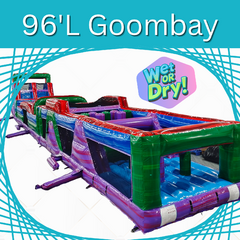 Goombay Wet/dry Double Lane Obstacle Course (Wet or Dry, 96 ft long)