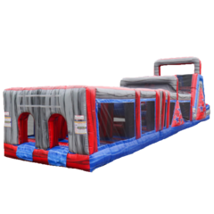 Mega Infusion 123 Dual Lane Obstacle Course (Wet or Dry, 75 ft long)