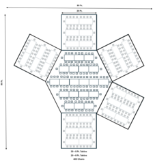 40' Hex - 5 High Peak Bundle (Seats 400)