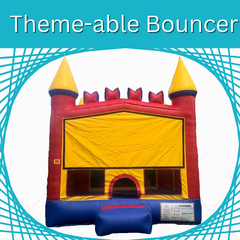 Themable Bounce Castle w/Basketball Hoop