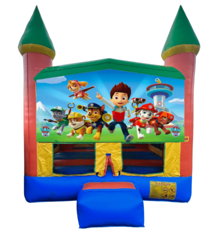 (51) Castle Party House with Paw Patrol Banner