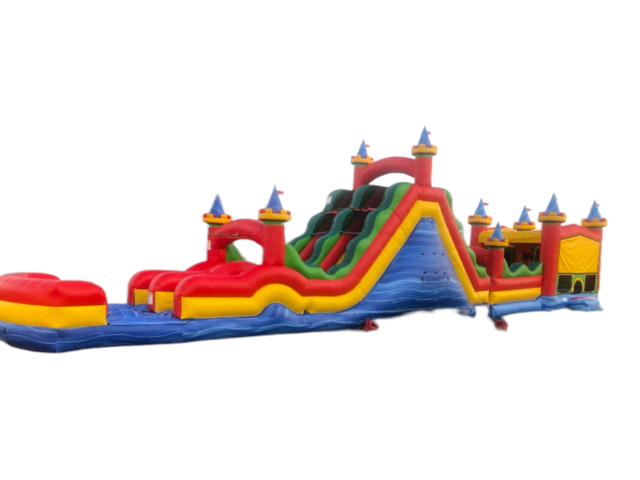 75ft Circus Obstacle Water Slide