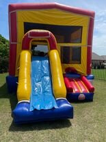 Rainbow Bounce House and Slide Inflatable Combo Rental