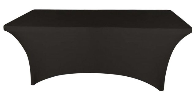 6' Table Spandex Black Linen