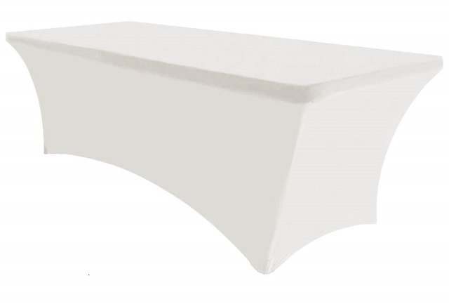 6' Table Spandex White Linen