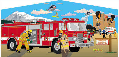 Fireman on a Mission Art Panel