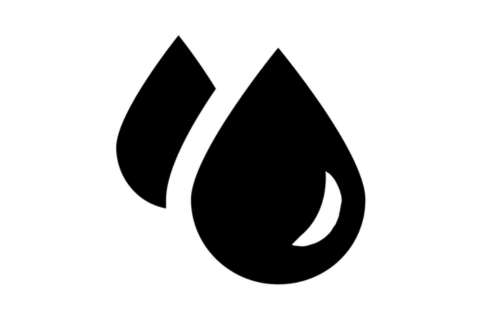 Raindrop design icon representing water
