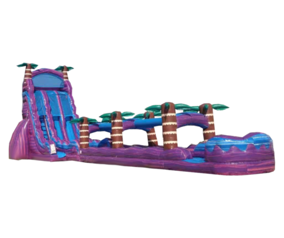 27' Purple Hurricane Dual Lane Water Slide