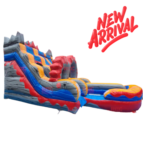 15' Lava Surge Dual Lane Water Slide