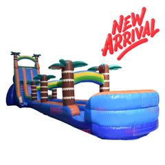 27' Tropical Dual Lane Water Slide