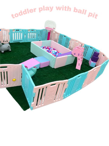Pink play zone with big ball pit 