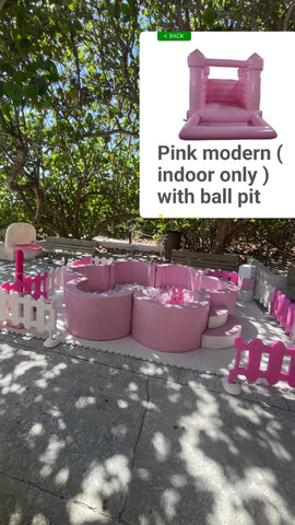 flower ball pit toddler with bounce house 