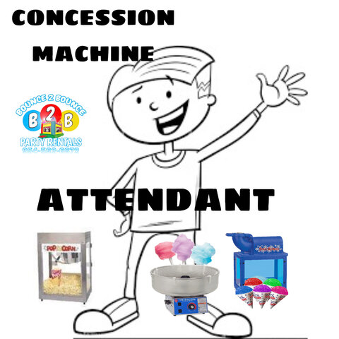 Concession machines ATTENDANT  ( 4 hours ) 