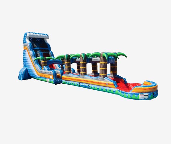 24 ft high Fire and ice water slide (with slipping slide )