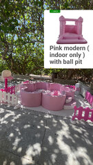 flower ball pit toddler with bounce house 