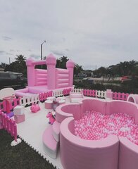 pink bounce house & big Flower ball ONLY