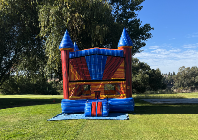 LUCKY PRIMARY BOUNCE HOUSE WITH MINI BOUASKETBALL HOOP