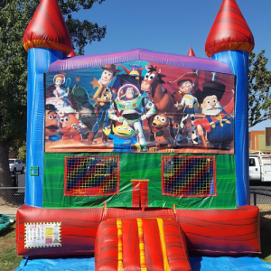 TOY STORY BOUNCE HOUSE WITH MINI BASKETBALL HOOP