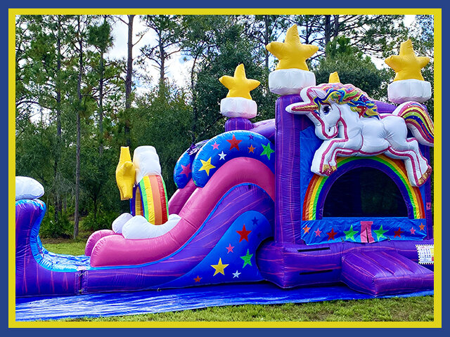 3D Unicorn Combo Water Slide 