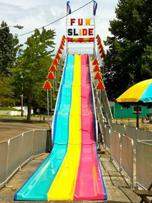 3 Lane Carnival Fun Slide over 65' long