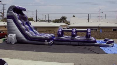 22' Purple Granite Crush Water Slide with Slip n Slide