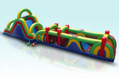 68ft DELUXE OBSTACLE AND SLIDE