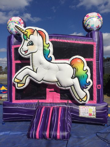 3D Unicorn Bounce House Rental