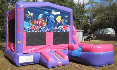 Nemo 6 in 1 Pink and Purple Ultimate Combo Bounce House Tampa | Bounce ...