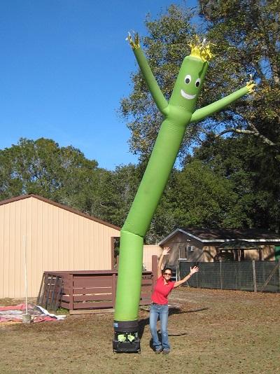 Lime Green Sky Dancer | BounceAlotInflatables.com Tampa FL.