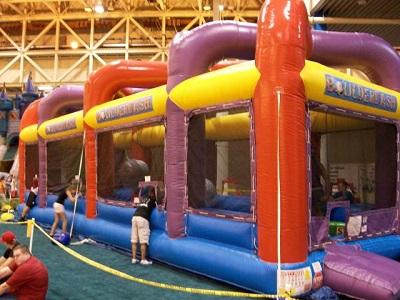 50ft Boulder Dash Two Lane Obstacle Course Slide Bounce House Tampa ...